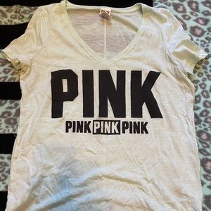 PINK shirt, light blue Large